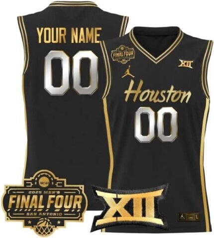 Houston Rockets Final Four Black Custom Jersey