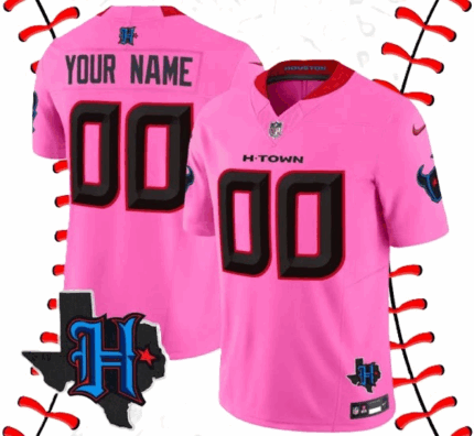 Men’s Houston Texans Vapor Limited Pink Jersey – All Stitched