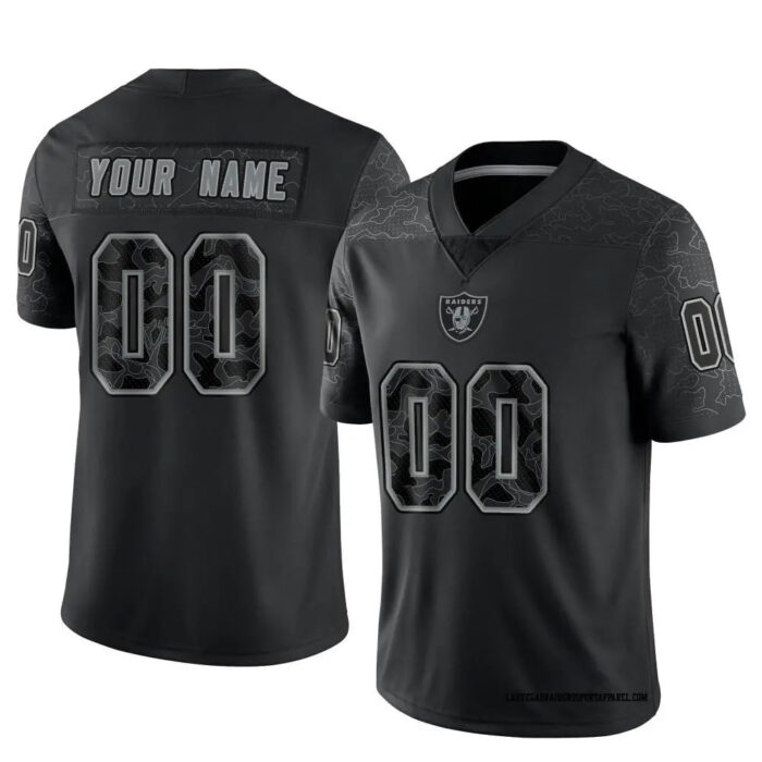 Men’s Las Vegas Raiders 2024 Vapor Limited Custom Black Jersey - Image 1
